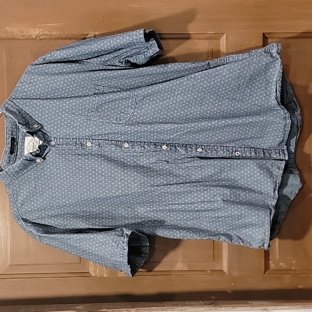Men's Blue Button-Up Shirt